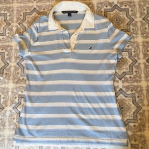 Tommy Hilfiger Blue Stripe Polo Shirt